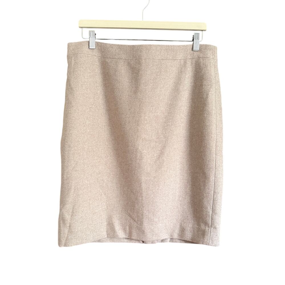 J. Crew | Taupe Tan Wool Blend The Pencil Skirt Size 12 BNWT